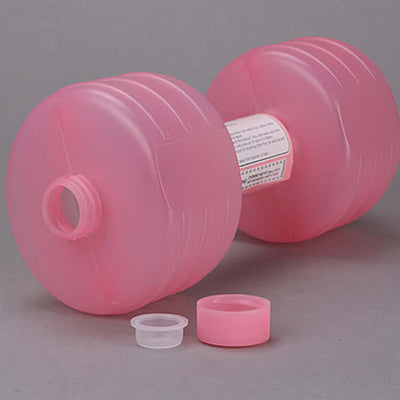 Water Dumbbell Bottle  Fitness & Yoga Training Equipment in pink color with interchangeable caps.