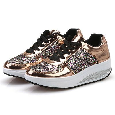 Shiny Sequin Sneakers for Women