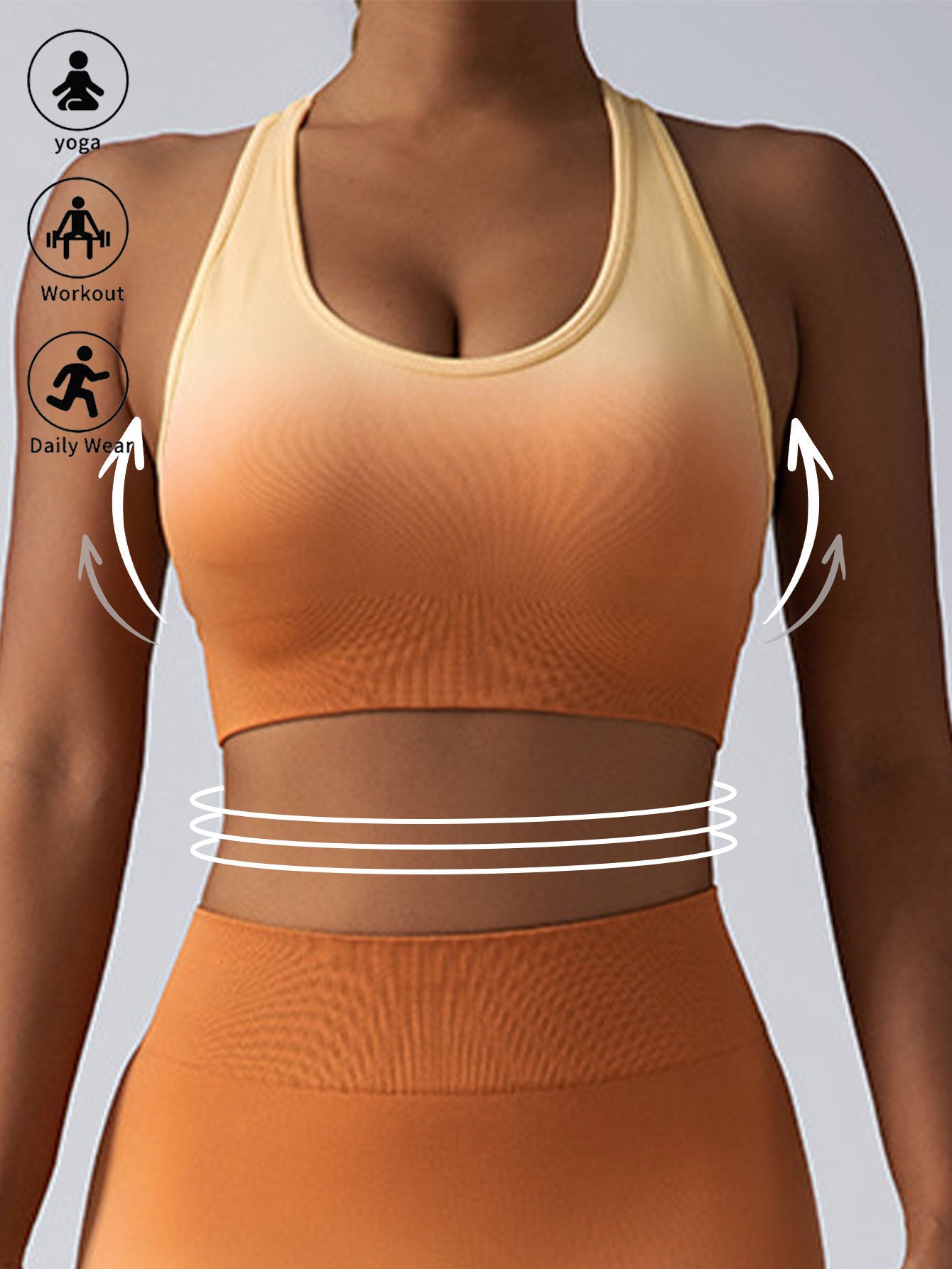 High Impact Women’s Sports Bra – Longline Racerback Crop Tank