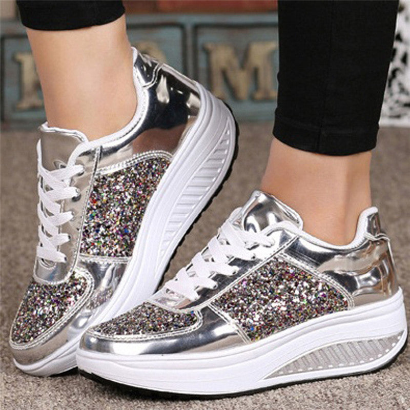Shiny Sequin Sneakers for Women