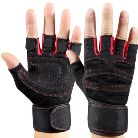 Adjustable Half Finger Gym Gloves