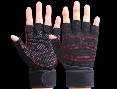 Adjustable Half Finger Gym Gloves