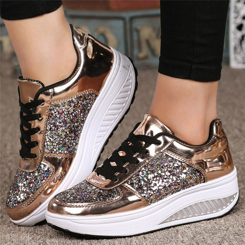 Shiny Sequin Sneakers for Women