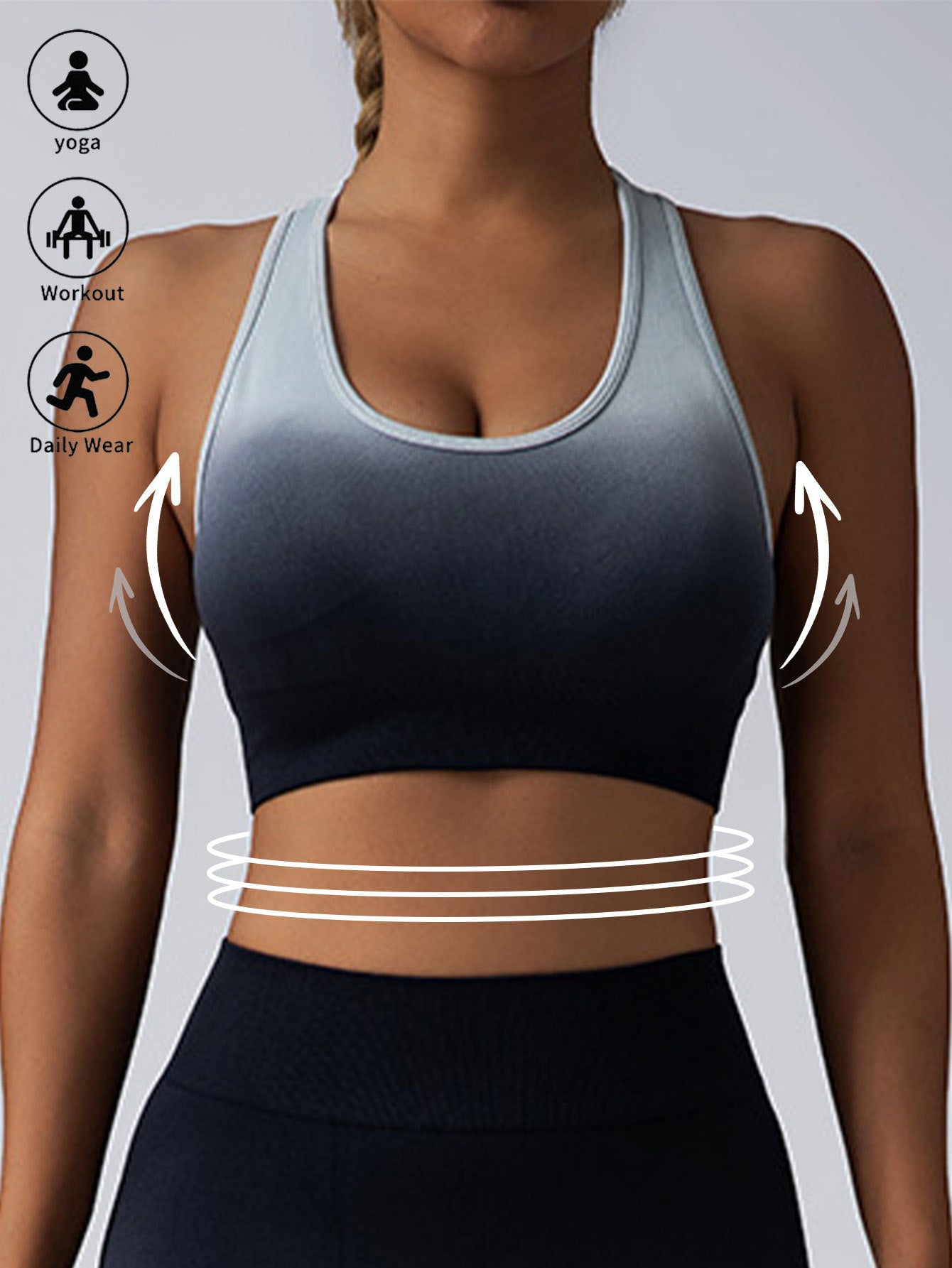 High Impact Women’s Sports Bra – Longline Racerback Crop Tank