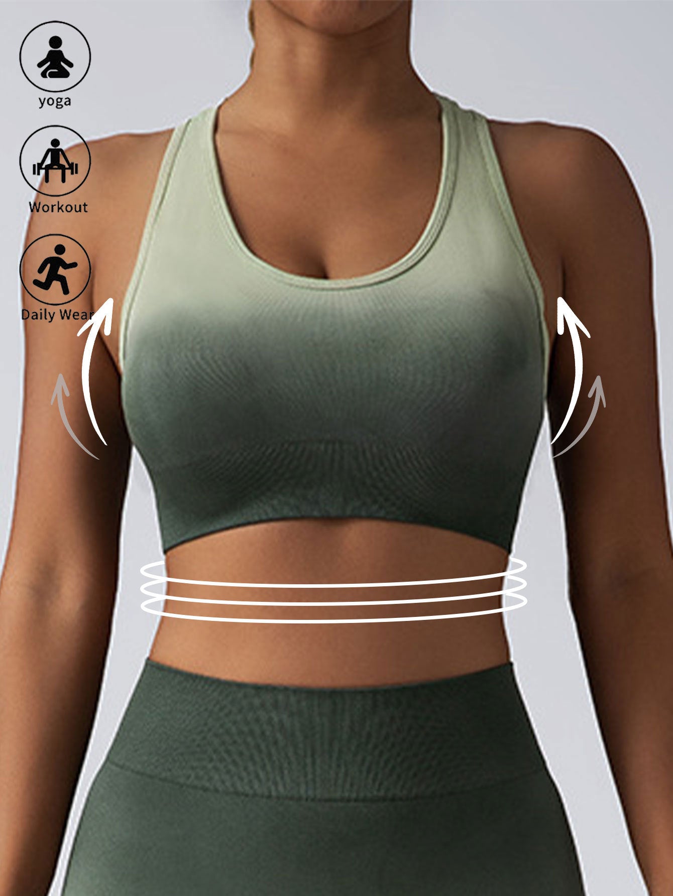 High Impact Women’s Sports Bra – Longline Racerback Crop Tank