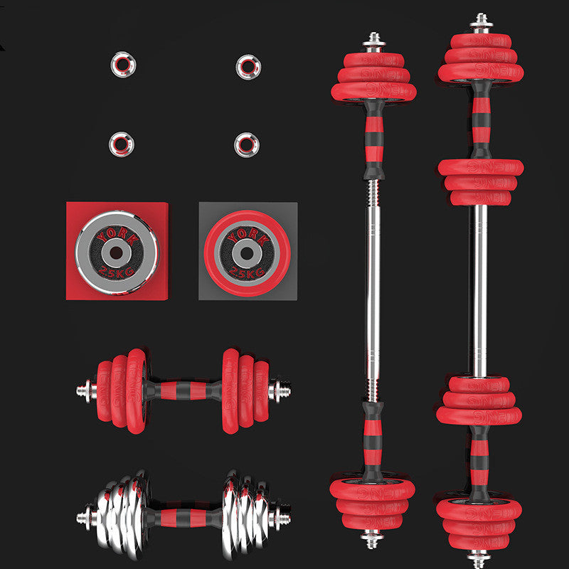 Pure Iron Electroplated Dumbbells Black & Red Finish