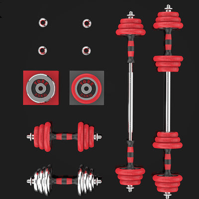 Pure Iron Electroplated Dumbbells Black & Red Finish