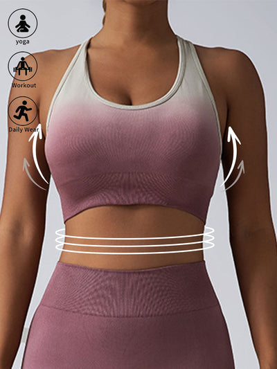 High Impact Women’s Sports Bra Longline Racerback Crop Tank